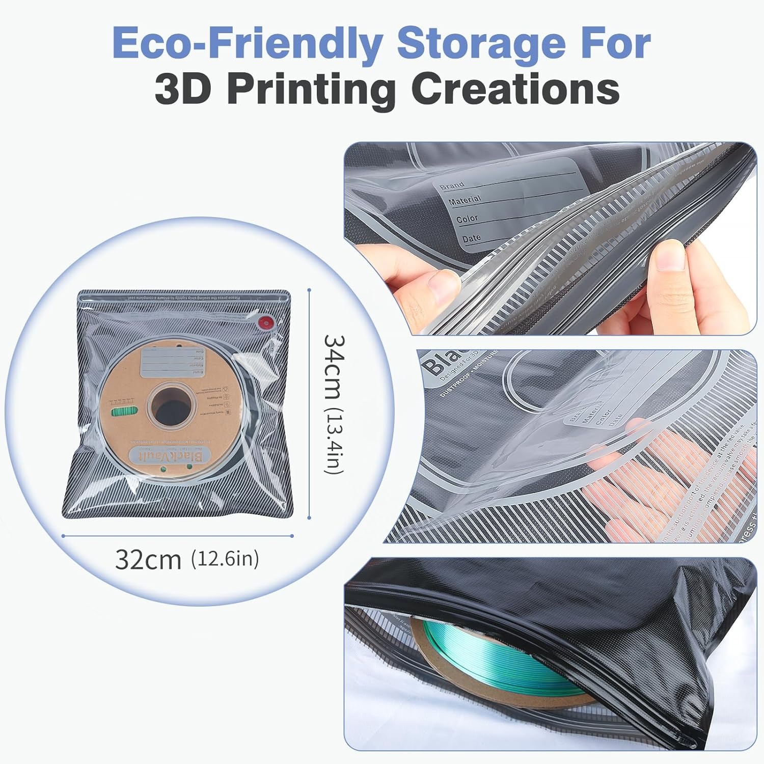 3D Filament Bag Black Filament - 3D Printing Bambu Lab 评论和价格